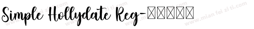 Simple Hollydate Reg字体转换